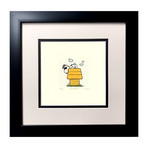 Snoopy // Hand Painted Etching (Framed)