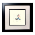 Linus & Snoopy // Hand Painted Etching (Framed)