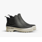 Chelsea Rain Boot + Free Rolltop Daypack // Black + White Sole (US: 9)