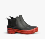 Chelsea Rain Boot + Free Rolltop Daypack // Black + Red Sole (US: 7)