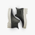 Chelsea Rain Boot + Free Rolltop Daypack // Black + White Sole (US: 7)