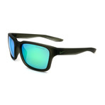 Unisex Essential Spree Sunglasses // Matte Black + Green