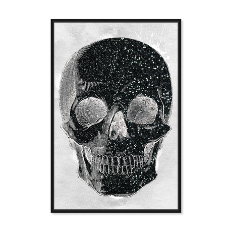 Black Glitter Skull (20"W x 30"H x 1.5"D)