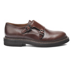 Leather Double Strap Monk Shoe // Brown (Euro: 39)