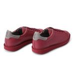 Two-Tone Leather Fashion Sneaker // Red + Gray (Euro: 39)