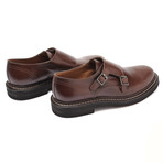 Leather Double Strap Monk Shoe // Brown (Euro: 42)