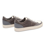 Two-Tone Leather Fashion Sneaker // Gray + White (Euro: 40)