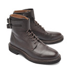 Leather Buckle Boot // Brown (Euro: 39)
