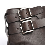 Leather Buckle Boot // Brown (Euro: 41)