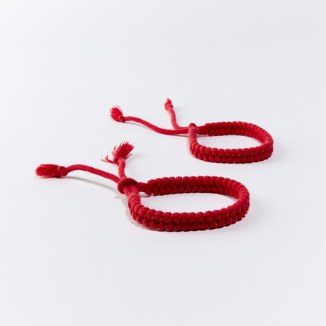 MosquitNo Nano-Tech Woven Bracelet Multipacks // Red (Set of 2)