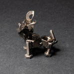 Short Eared Dog // Steel Scrap Figurine