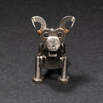 Short Eared Dog // Steel Scrap Figurine