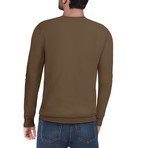 Slim V-Neck Sweater // British Khaki (XL)