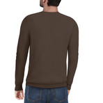 Slim Crew Neck Sweater // Dark Brown (XL)