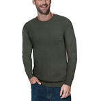 Slim Crew Neck Sweater // Olive (L)