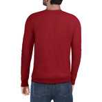 Slim V-Neck Sweater // Jester Red (L)