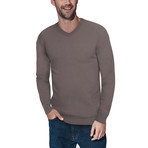 Slim V-Neck Sweater // Concrete (XL)
