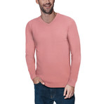 Slim V-Neck Sweater // Dusty Mauve (L)