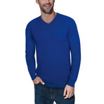Slim V-Neck Sweater // Royal Blue (2XL)