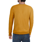 Slim V-Neck Sweater // Mustard (3XL)