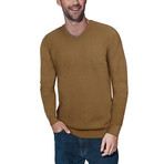 Slim V-Neck Sweater // Copper (M)