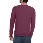 Slim V-Neck Sweater // Plum (XL)