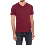 V-Neck T-Shirt // Cranberry (M)