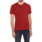 Basic Henley T Shirts // Red (S)
