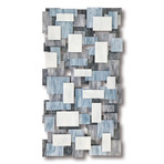 "Glacial" Glass and Metal Wall Sculpture