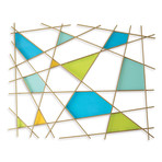 Triangulation // Glass and Metal Wall Sculpture
