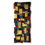 "Elevate" Glass and Metal Wall Sculpture