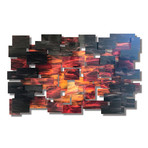 "Dusk" Glass and Metal Wall Sculpture (Large)