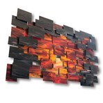 "Dusk" Glass and Metal Wall Sculpture (Small)