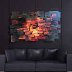 "Dusk" Glass and Metal Wall Sculpture (Large)