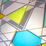 Triangulation // Glass and Metal Wall Sculpture