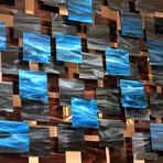 "Electric" Glass and Metal Wall Sculpture