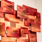 "Sunset" Glass and Metal Wall Sculpture (Small)