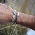 Thin Silver Cuff Bracelet (Small: (2.1"- 2.3" Ø))