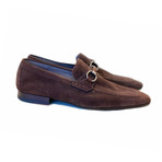 Andreas Perforated Suede Buckle Loafer // Brown (US: 11)