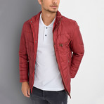 Quilted Jacket // Burgundy (Small)
