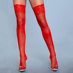 Lace Over It Thigh Highs // Red // Set of 2