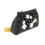 Boutique Women's Flower Designed Shoulder Bag // Black