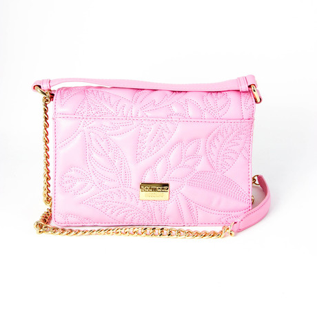 Boutique Women's Leaf Design Shoulder Bag // Pink