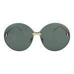 Women's Round Sunglasses // Gold + Gray