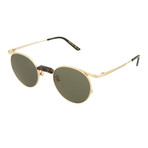 Men's Round Sunglasses // Shiny Endura Gold + Dark Havana
