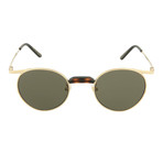Men's Round Sunglasses // Shiny Endura Gold + Dark Havana