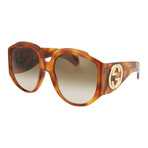 Women's Round Sunglasses // Shiny Blonde Havana