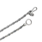 Men's Crown Pattern Link Chain // Silver (20"L // 17.5g)