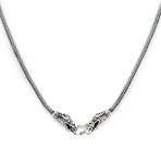 Men's Dragon Necklace // Silver