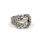 Women's Knot Ring // Silver + 18K Gold (9)